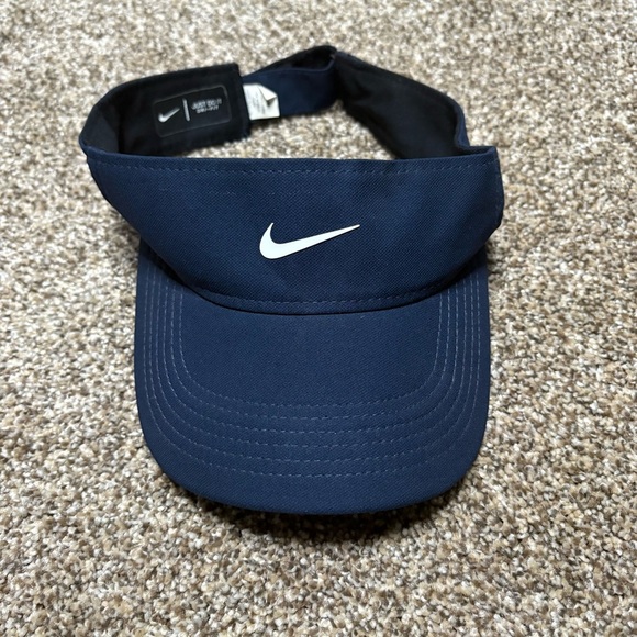Nike Accessories - Nike Navy Visor with White Swoosh